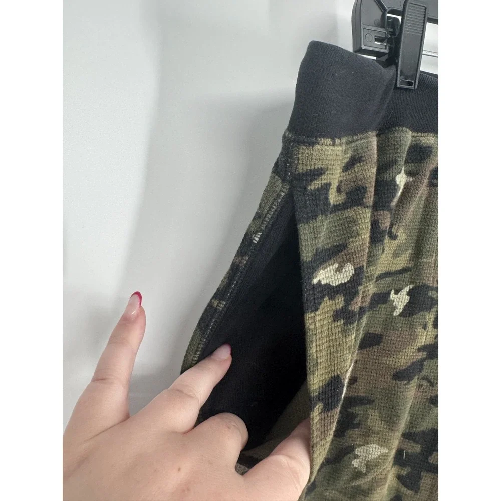 Polo Ralph Lauren Joggers Sweatpants Large Camo Camouflage Waffle Thermal Knit